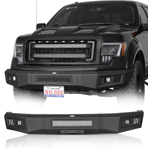 Hooke Road HR Guardian Ⅱ Full Width Front Bumper for 2009-2014 Ford F-150, Excluding Raptor b8212 2