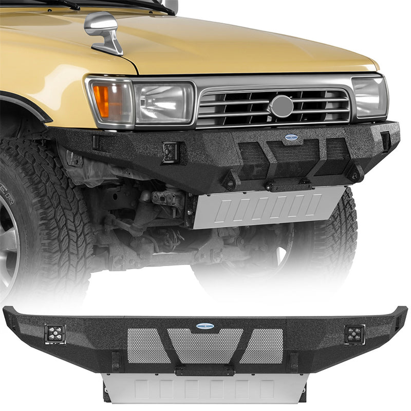 Load image into Gallery viewer, 1990-1995 Toyota 4Runner Full-Width Front Bumper with Skid Plate Hooke Road b9705s 1
