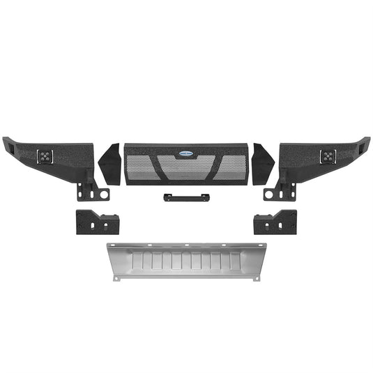 1990-1995 Toyota 4Runner Full-Width Front Bumper with Skid Plate Hooke Road b9705s 4