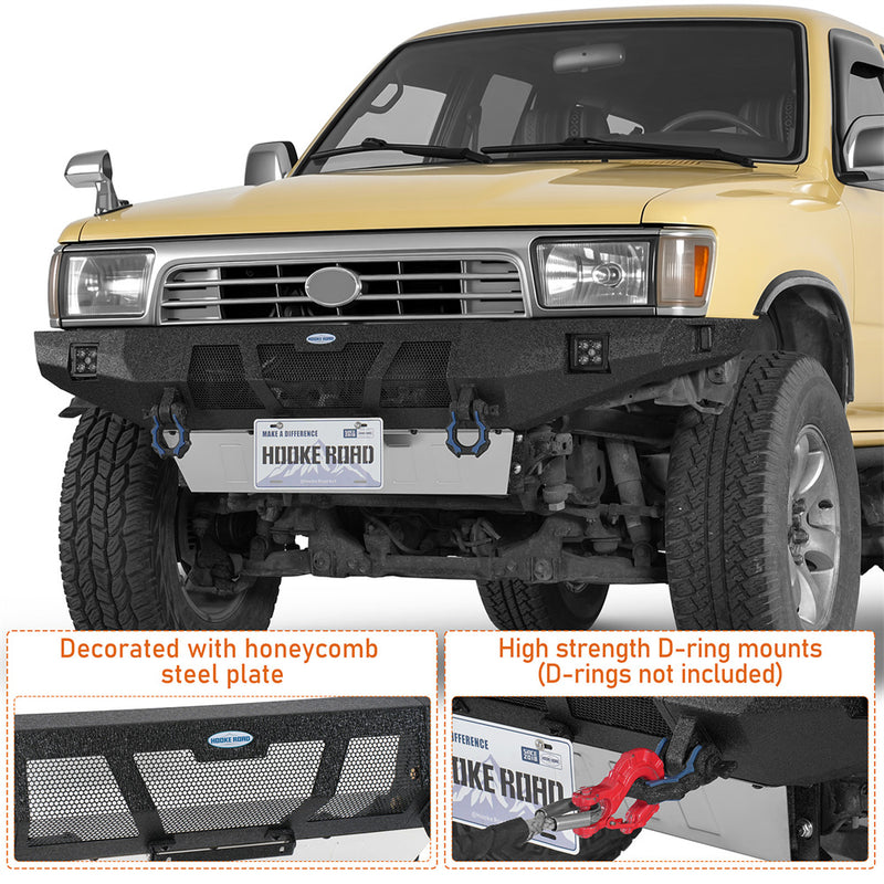 Load image into Gallery viewer, 1990-1995 Toyota 4Runner Full-Width Front Bumper with Skid Plate Hooke Road b9705s 6
