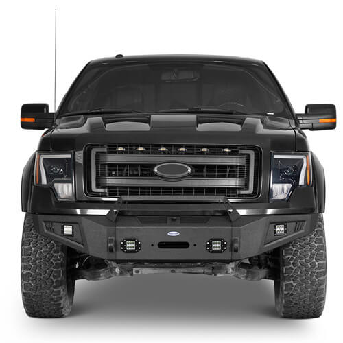 HookeRoad Full Width Front Bumper for 2009-2014 Ford F-150, Excluding Raptor b820082018202s 21