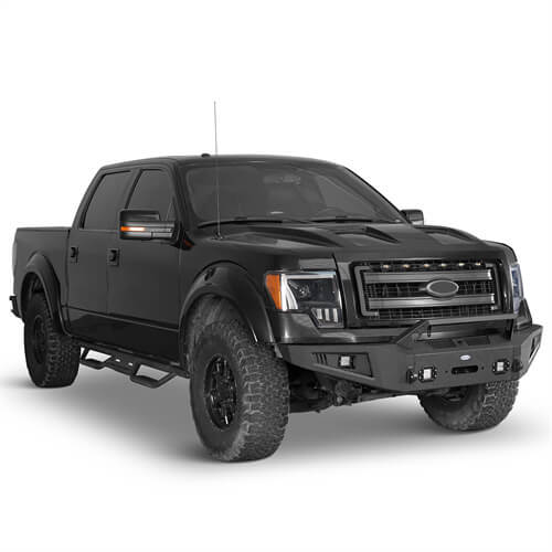Load image into Gallery viewer, HookeRoad Full Width Front Bumper for 2009-2014 Ford F-150, Excluding Raptor b820082018202s 23
