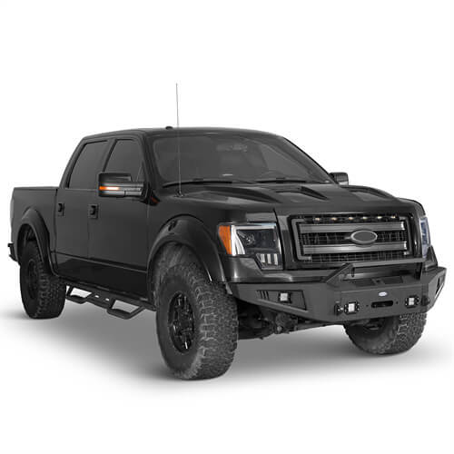 HookeRoad Full Width Front Bumper for 2009-2014 Ford F-150, Excluding Raptor b820082018202s 23