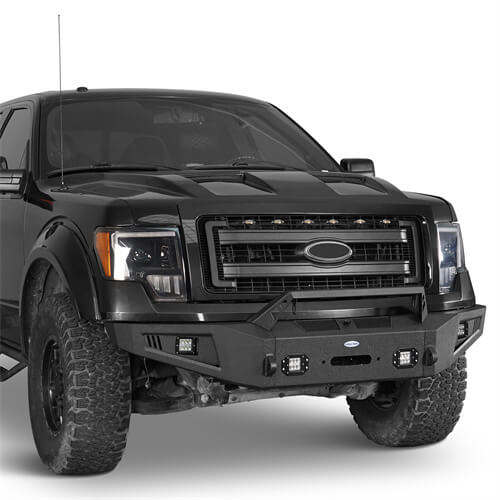 HookeRoad Full Width Front Bumper for 2009-2014 Ford F-150, Excluding Raptor b820082018202s 24