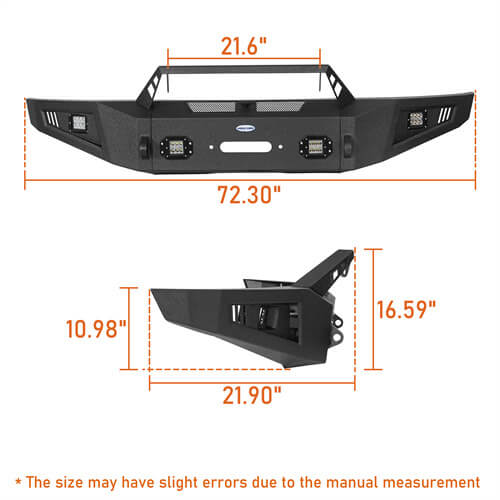 HookeRoad Full Width Front Bumper for 2009-2014 Ford F-150, Excluding Raptor b820082018202s 26