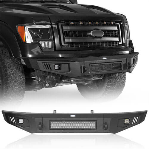 HookeRoad Full Width Front Bumper for 2009-2014 Ford F-150, Excluding Raptor b820082018202s 3-1