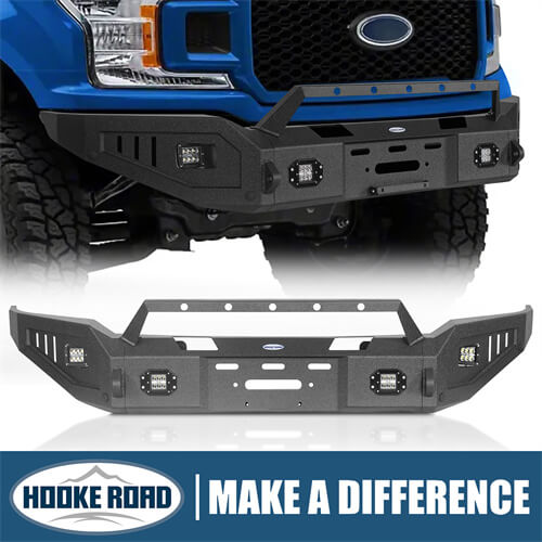 Load image into Gallery viewer, 2018-2020 Ford F-150  Full-Width Front Bumper w/ Winch Plate - Hooke Road b8255 1
