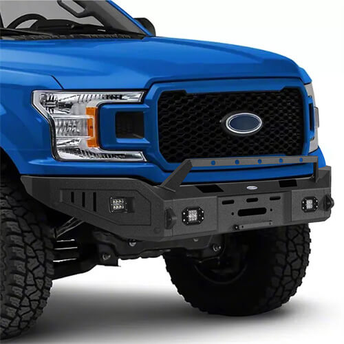 2018-2020 Ford F-150  Full-Width Front Bumper w/ Winch Plate - Hooke Road b8255 7