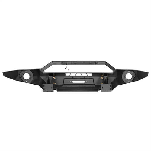 Hooke Road Full Width Front Bumper w/ LED Light Bar & Winch Plate Compatible with 2016-2023 Toyota Tacoma b4211s 18