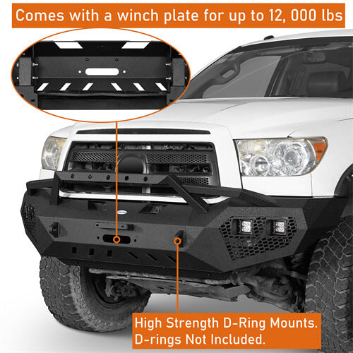 Load image into Gallery viewer, HookeRoad Full Width Front Bumper &amp; Rear Bumper for 2007-2013 Toyota Tundra HookeRoad HE.5200+5206 10
