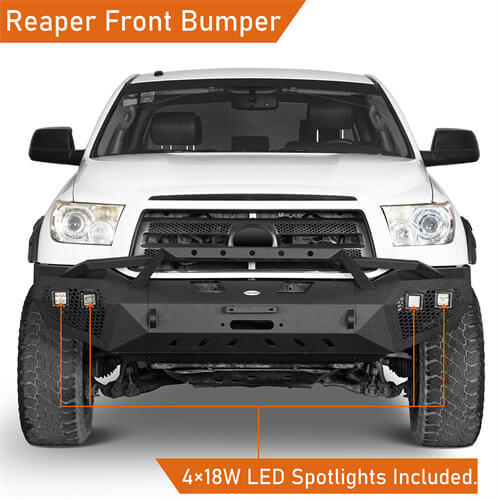 Load image into Gallery viewer, HookeRoad Full Width Front Bumper &amp; Rear Bumper for 2007-2013 Toyota Tundra HookeRoad HE.5200+5206 9
