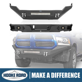 HookeRoad Dodge Ram Front Bumper & Rear Bumper for 2013-2018 Dodge Ram 1500, Excluding Rebel Products Hooke Road HE.6000+HE.6002 1