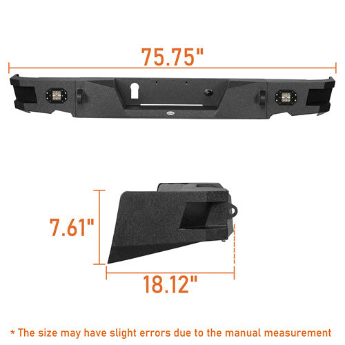 HookeRoad Dodge Ram Front Bumper & Rear Bumper for 2013-2018 Dodge Ram 1500, Excluding Rebel Products Hooke Road HE.6000+HE.6002 22