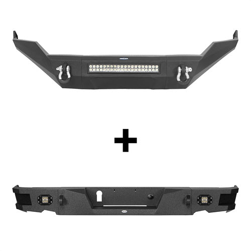 Load image into Gallery viewer, HookeRoad Dodge Ram Front Bumper &amp; Rear Bumper for 2013-2018 Dodge Ram 1500, Excluding Rebel Products Hooke Road HE.6000+HE.6002 2
