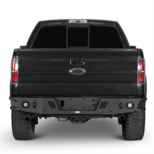 HookeRoad Front Bumper w/Grill Guard & Rear Bumper for 2009-2014 Ford F-150 Excluding Raptor b82008204 17