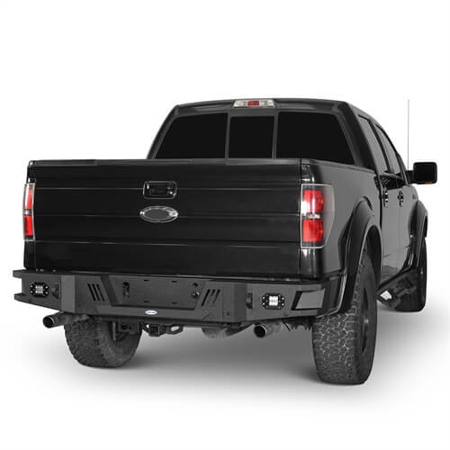 HookeRoad Front Bumper w/Grill Guard & Rear Bumper for 2009-2014 Ford F-150 Excluding Raptor b82008204 18
