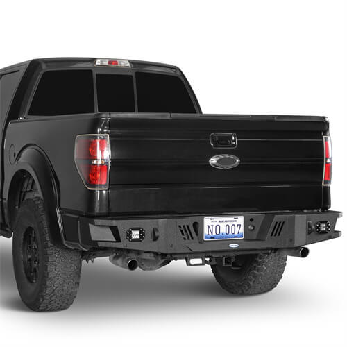 HookeRoad Front Bumper w/Grill Guard & Rear Bumper for 2009-2014 Ford F-150 Excluding Raptor b82008204 20