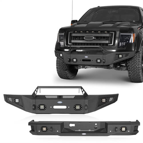 HookeRoad Ford F-150 Front Bumper & Rear Bumper for 2009-2014 Ford F-150, Excluding Raptor b82028203s 2