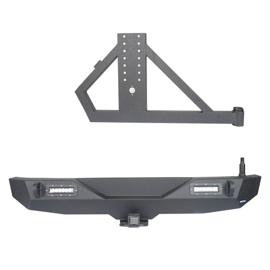 HookeRoad Jeep JK Full Width Front Bumper & Rear Bumper for 2007-2018 Jeep Wrangler JK JKU Hooke Road HE.2052+HE.2028 21