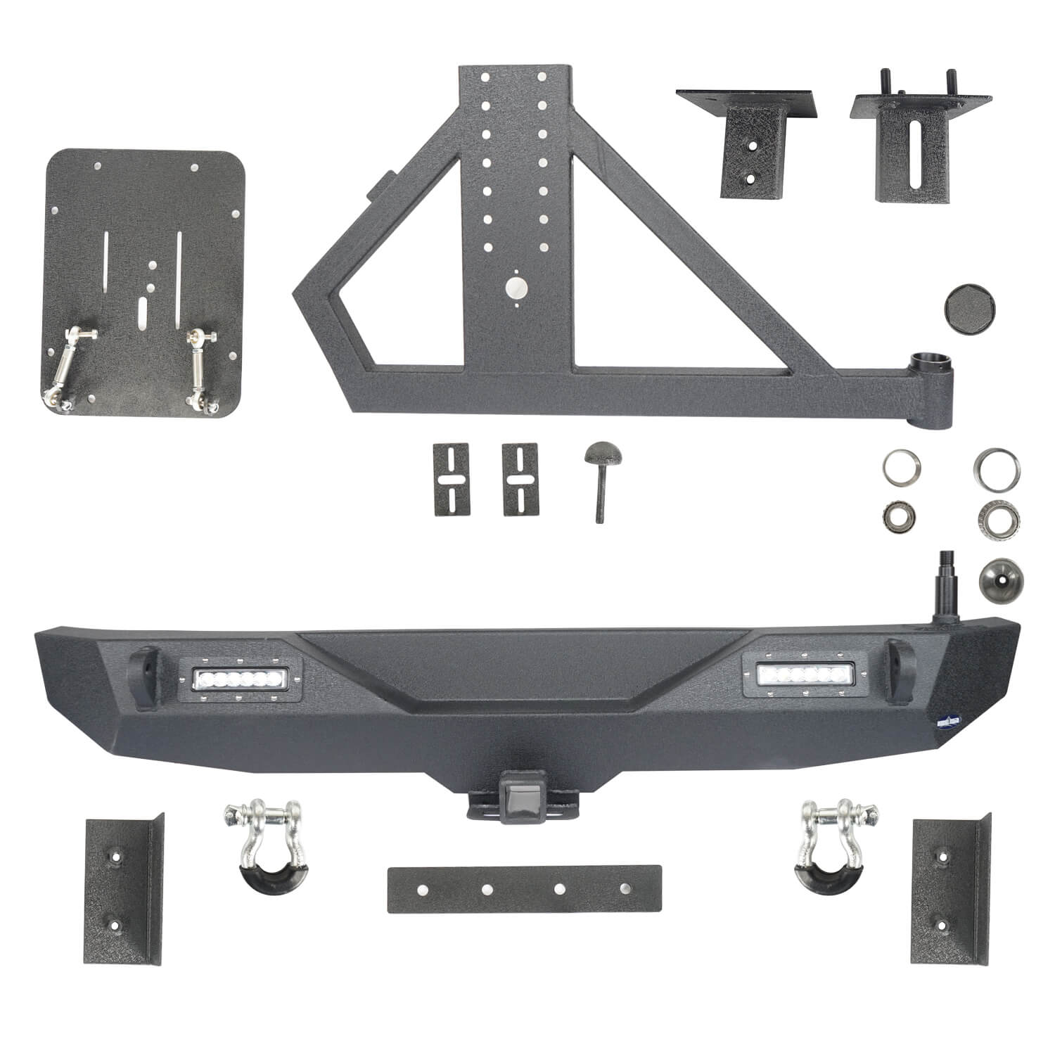 HookeRoad Jeep JK Full Width Front Bumper & Rear Bumper for 2007-2018 ...