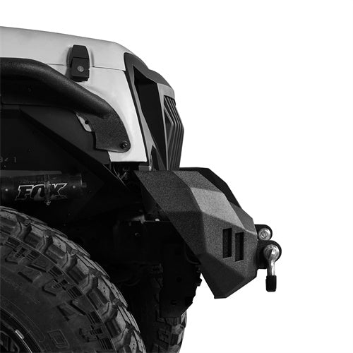 HookeRoad Jeep JK Full Width Front Bumper & Rear Bumper for 2007-2018 Jeep Wrangler JK JKU Hooke Road HE.2052+HE.2028 6