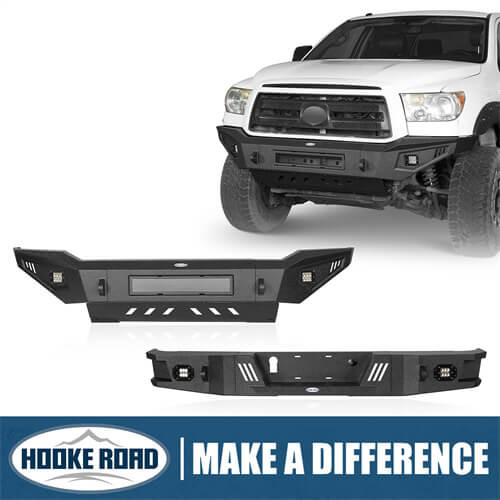 Load image into Gallery viewer, HookeRoad Full Width Front Bumper &amp; Rear Bumper for 2007-2013 Toyota Tundra b52045206s 1
