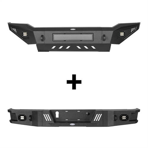 HookeRoad Full Width Front Bumper & Rear Bumper for 2007-2013 Toyota Tundra b52045206s 3