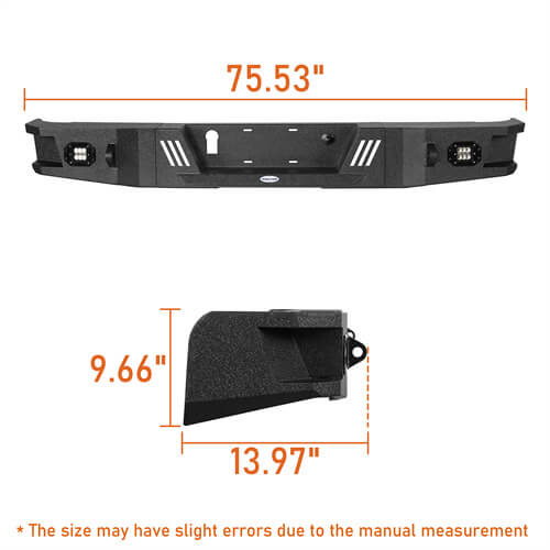 HookeRoad Full Width Front Bumper & Rear Bumper for 2007-2013 Toyota Tundra b52045206s 9