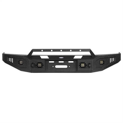 Load image into Gallery viewer, HookeRoad Full Width Front Bumper w/Winch Plate &amp; Rear Bumper w/Hitch Receiver for 2007-2013 Toyota Tundra Hooke Road HE.5205+HE.5201 11
