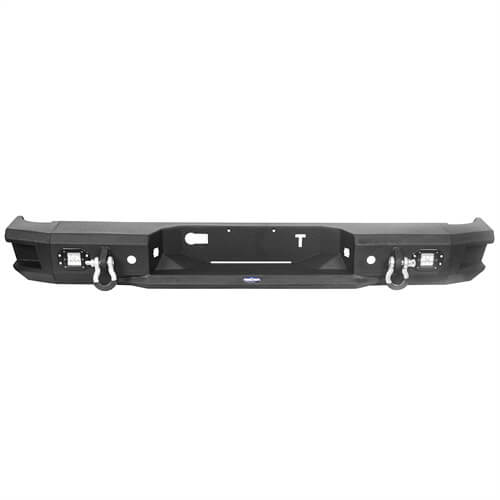 HookeRoad Full Width Front Bumper w/Winch Plate & Rear Bumper w/Hitch Receiver for 2007-2013 Toyota Tundra Hooke Road HE.5205+HE.5201 18