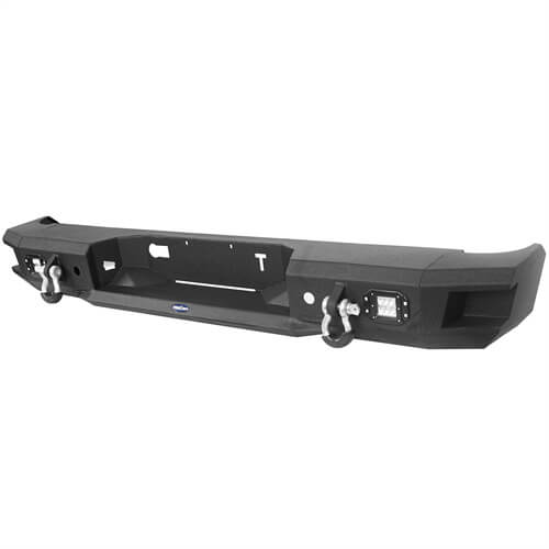 HookeRoad Full Width Front Bumper w/Winch Plate & Rear Bumper w/Hitch Receiver for 2007-2013 Toyota Tundra Hooke Road HE.5205+HE.5201 19