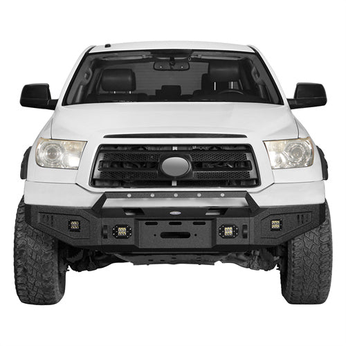 Load image into Gallery viewer, HookeRoad Full Width Front Bumper w/Winch Plate &amp; Rear Bumper w/Hitch Receiver for 2007-2013 Toyota Tundra Hooke Road HE.5205+HE.5201 4
