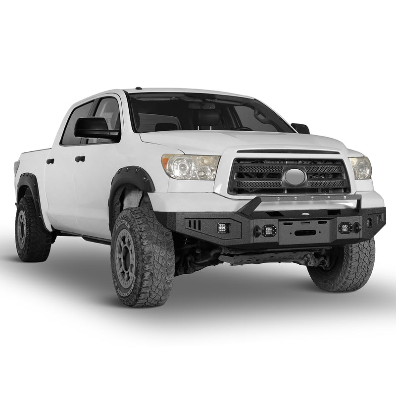 Load image into Gallery viewer, HookeRoad Full Width Front Bumper w/Winch Plate &amp; Rear Bumper for 2007-2013 Toyota Tundra Products Hooke Road 4x4 HE.5205+HE.5206 5
