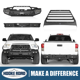 HookeRoad Full Width Front Bumper / Rear Bumper / Roof Rack for 2007-2013 Toyota Tundra Crewmax HookeRoad HE.5200+5201+5202 1