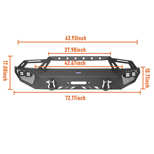 Load image into Gallery viewer, HookeRoad Ford F-150 Front Bumper / Rear Bumper / Roof Rack for 2009-2014 F-150 SuperCrew, Excluding Raptor Hooke Road  HE.8205+8200+8204 35
