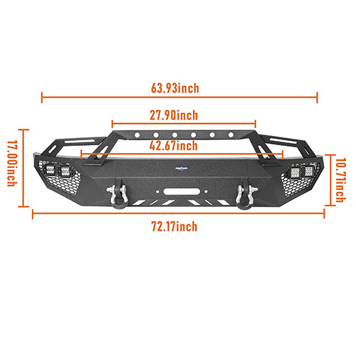 HookeRoad Ford F-150 Front Bumper / Rear Bumper / Roof Rack for 2009-2014 F-150 SuperCrew, Excluding Raptor Hooke Road  HE.8205+8200+8204 35