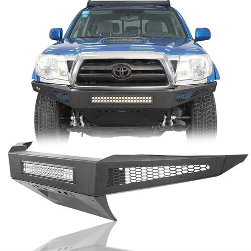 Load image into Gallery viewer, HookeRoad Full Width Front Bumper &amp; Rear Bumper w/Tire Carrier for 2005-2011 Toyota Tacoma b40084013 12
