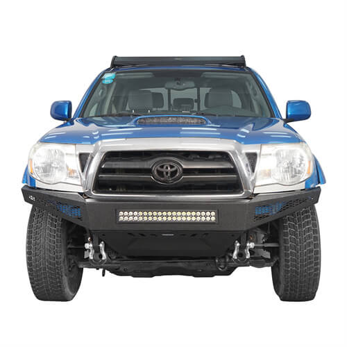 Load image into Gallery viewer, HookeRoad Full Width Front Bumper &amp; Rear Bumper w/Tire Carrier for 2005-2011 Toyota Tacoma b40084013 13

