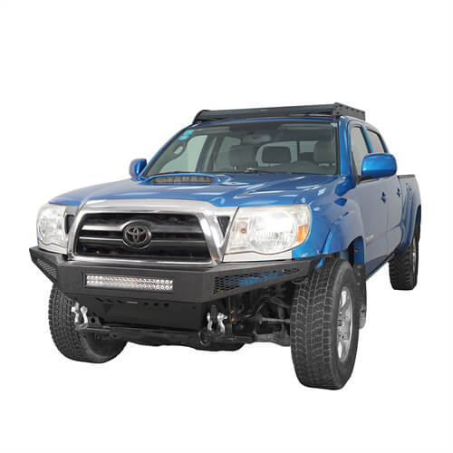Load image into Gallery viewer, HookeRoad Full Width Front Bumper &amp; Rear Bumper w/Tire Carrier for 2005-2011 Toyota Tacoma b40084013 14
