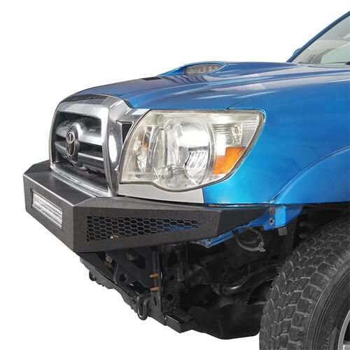 HookeRoad Full Width Front Bumper & Rear Bumper w/Tire Carrier for 2005-2011 Toyota Tacoma b40084013 16