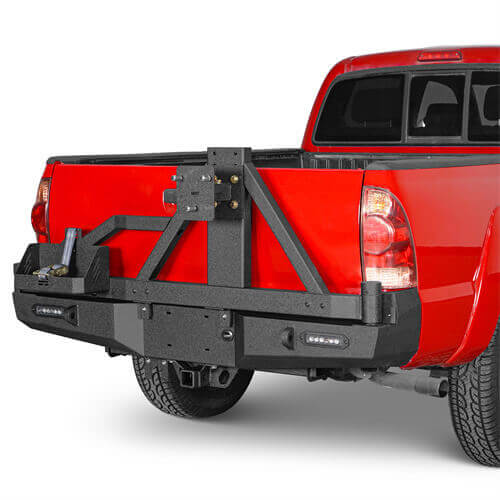 HookeRoad Full Width Front Bumper & Rear Bumper w/Tire Carrier for 2005-2011 Toyota Tacoma b40084013 6