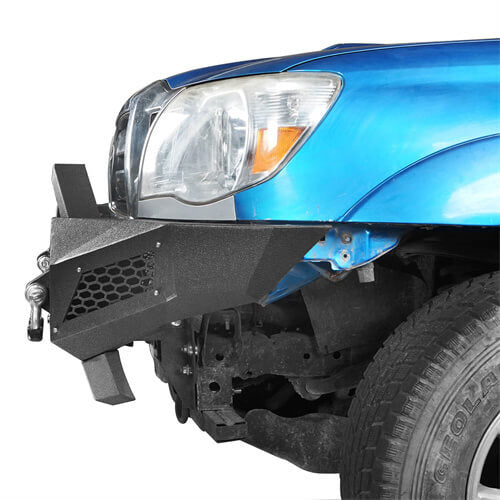 HookeRoad Full Width Front Bumper & Rear Bumper w/Tire Carrier for 2005-2015 Toyota Tacoma b40014013 16