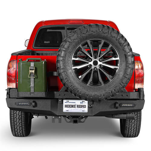 HookeRoad Full Width Front Bumper & Rear Bumper w/Tire Carrier for 2005-2015 Toyota Tacoma b40014013 6