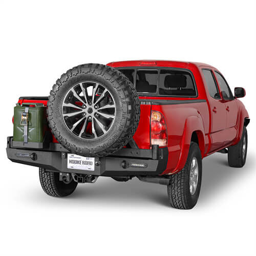 Load image into Gallery viewer, HookeRoad Full Width Front Bumper &amp; Rear Bumper w/Tire Carrier for 2005-2015 Toyota Tacoma b40014013 7
