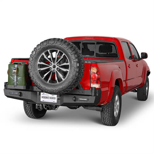 HookeRoad Full Width Front Bumper & Rear Bumper w/Tire Carrier for 2005-2015 Toyota Tacoma b40014013 7