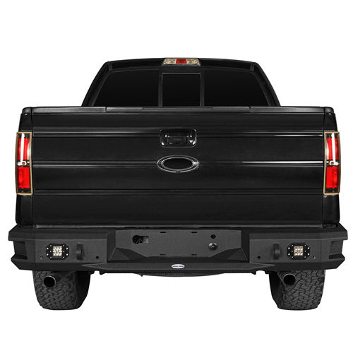 HookeRoad Front Bumper w/Grill Guard & Back Bumper for 2009-2014 Ford F-150 Excluding Raptor b82008203s 18