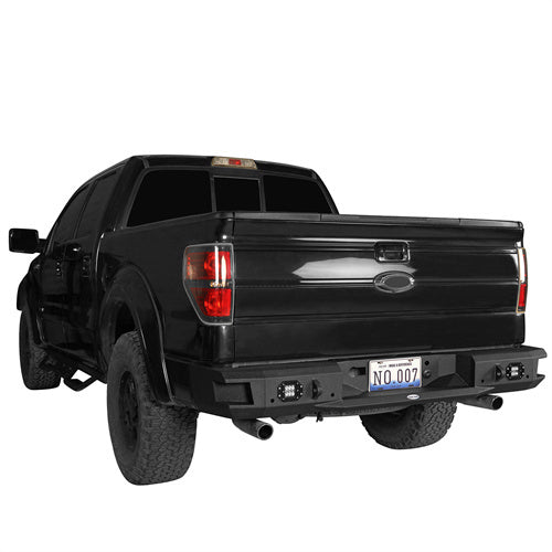 HookeRoad Front Bumper w/Grill Guard & Back Bumper for 2009-2014 Ford F-150 Excluding Raptor b82008203s 19