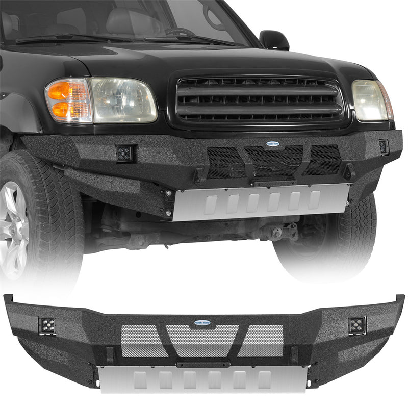 Load image into Gallery viewer, 2001-2004 Toyota Sequoia Full-Width Front Bumper w/ Skid Plate Hooke Road b4801s 1
