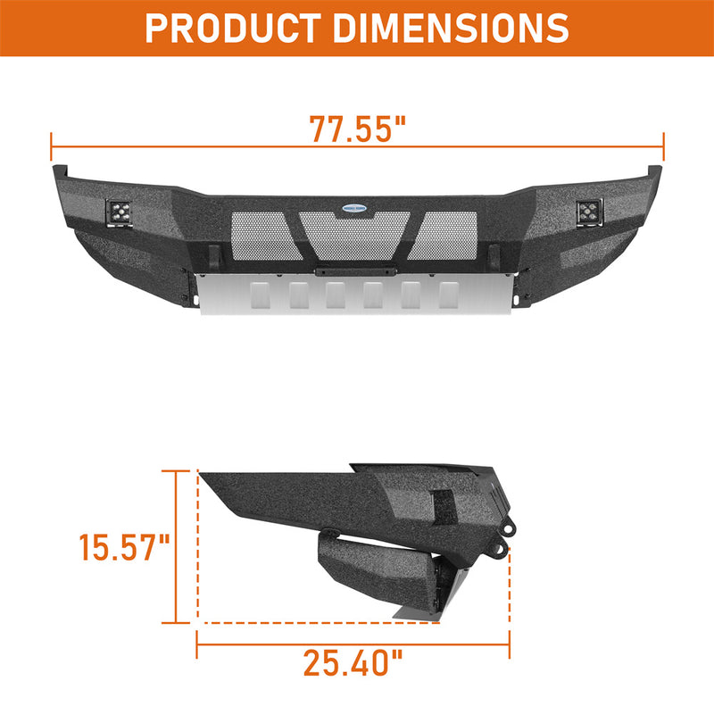 Load image into Gallery viewer, 2001-2004 Toyota Sequoia Full-Width Front Bumper w/ Skid Plate Hooke Road b4801s 5
