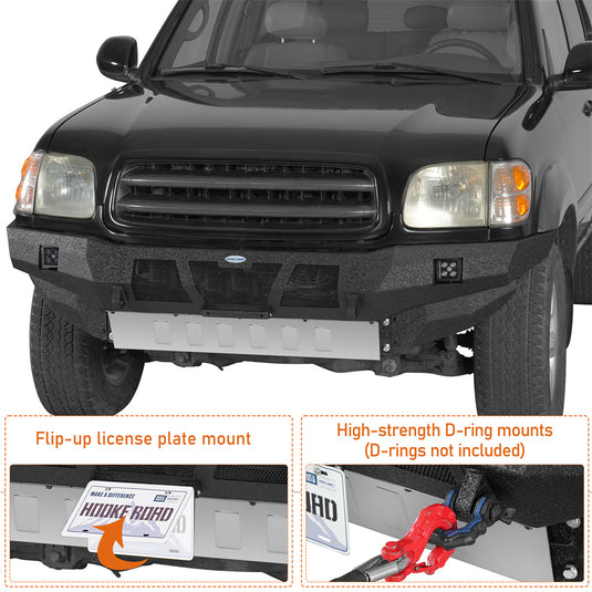 2001-2004 Toyota Sequoia Full-Width Front Bumper w/ Skid Plate Hooke Road b4801s 7